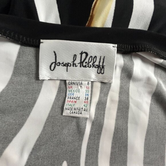 Joseph Ribkoff Womens Wrap Style Floral & Zebra Print 3/4 Sleeve Top Size 8 - Picture 3 of 8